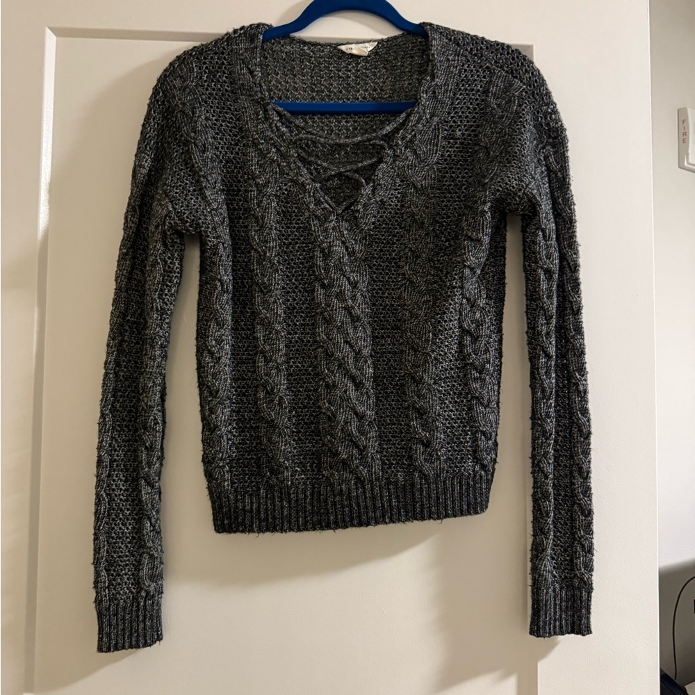 Aeropostale Dark Gray V-Neck Sweater